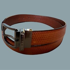 Ted Baker Brown Embossed Leather Belt